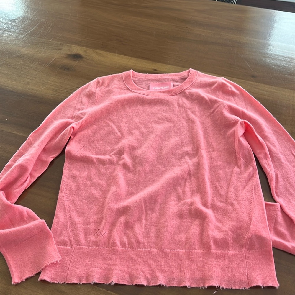 Zadig & Votaire women’s long sleeve 100% Source CP cashmere sweater